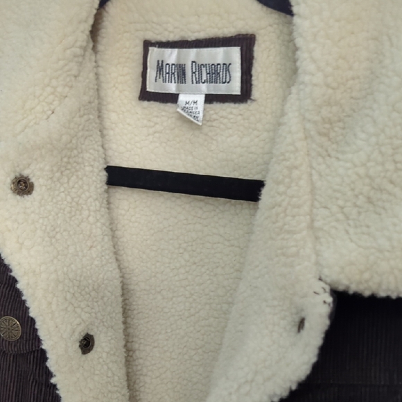 Marvin Richards Sz M Brown Corduroy Jacket with Sherpa Lining - Picture 2 of 4